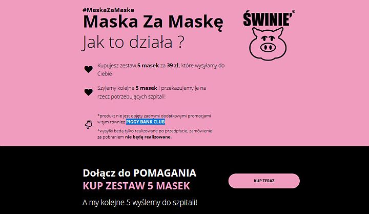 Plakat akcji #MaskaZaMaske