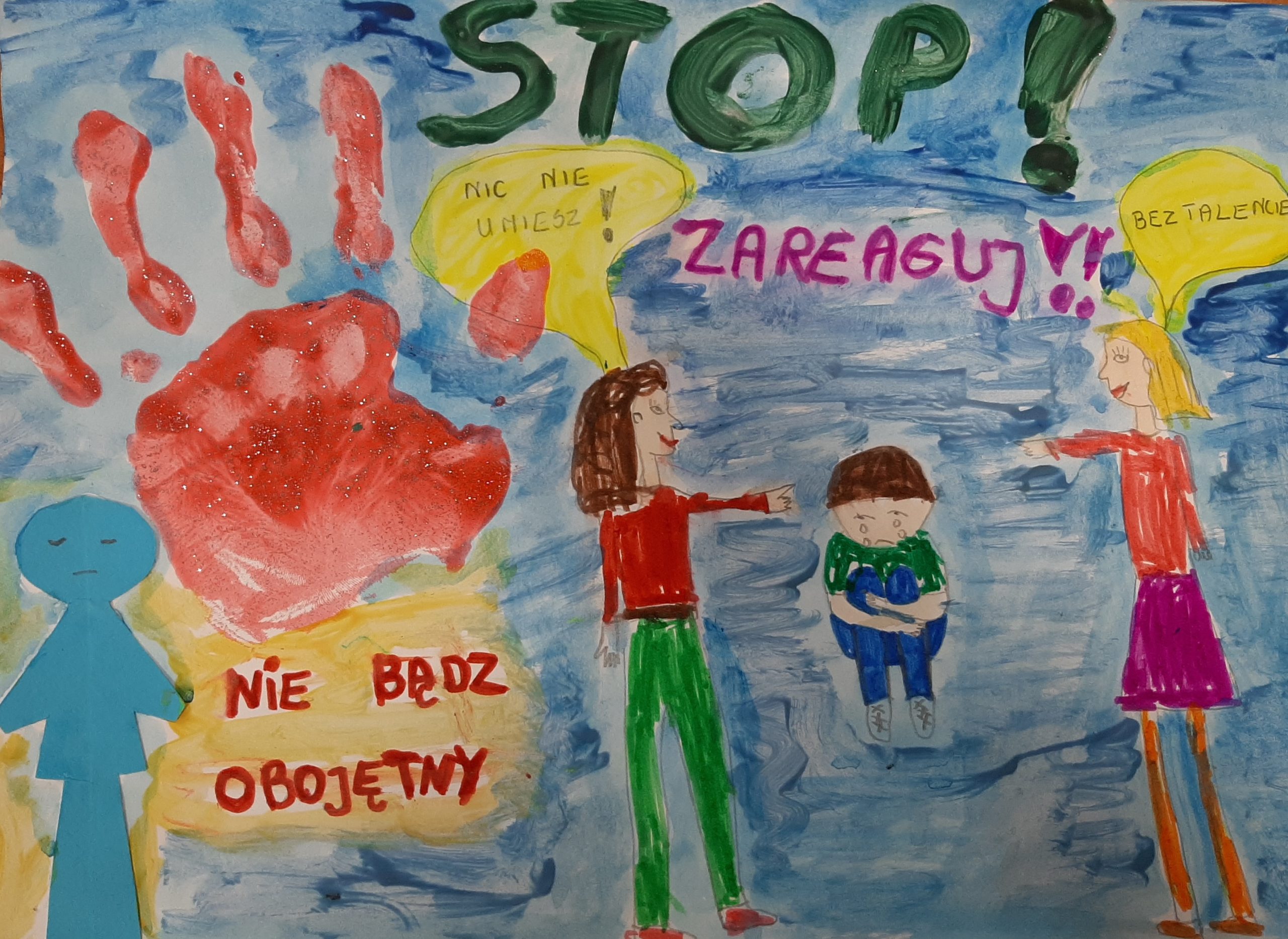 Zwycięska praca "My dzieci przemocy mówimy STOP"