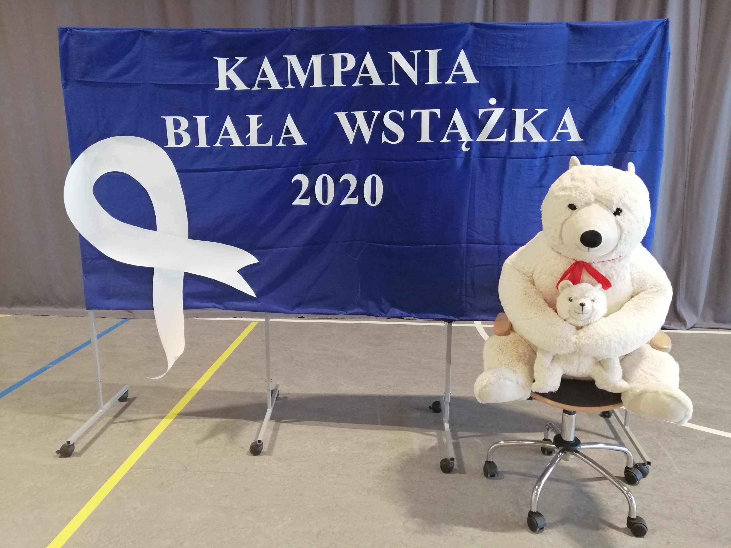 Inauguracja Kampanii "Biała wstążka" w Szkole Podstawowej w Gliniance