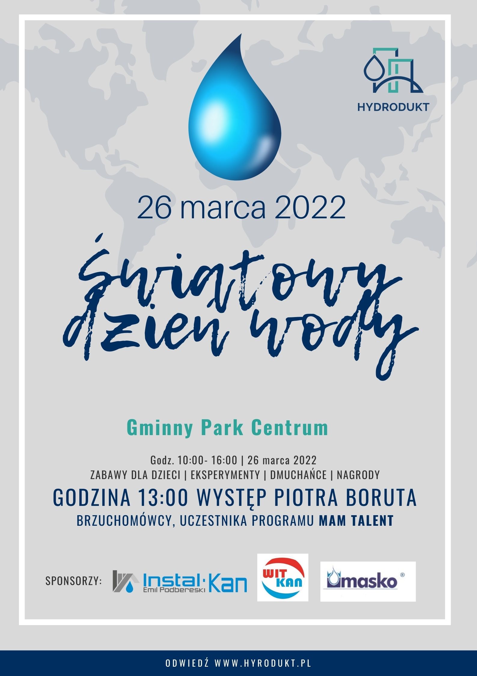 Na terenie Gminnego Parku Centrum w Wiązownie 26 marca odbędzie się impreza z okazji Światowego Dnia Wody.