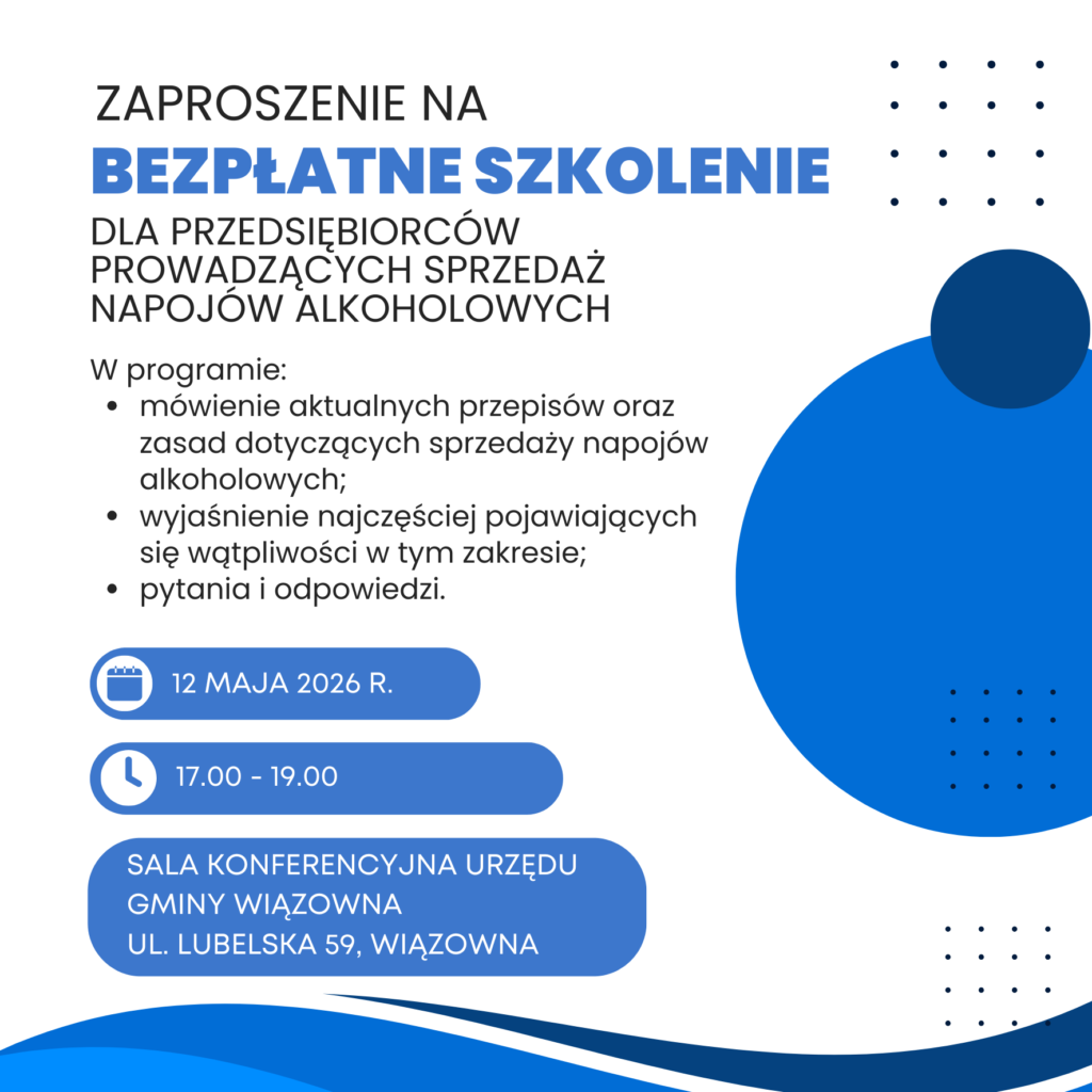 Odpowiedzialna sprzedaż alkoholu. Praktyczne szkolenie dla przedsiębiorców